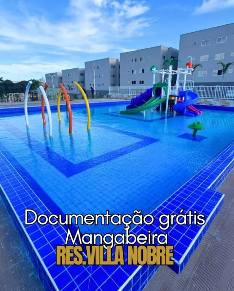 Piscina com playground aquático no Residencial Villa Noble, Mangabeira, João Pessoa