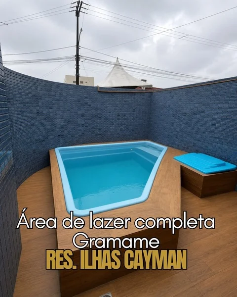 Área de lazer completa com piscina no Residencial Ilhas Cayman, Gramame, João Pessoa